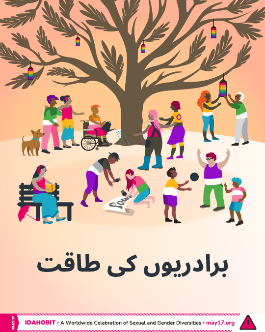 IDAHOBIT2025 illustration in Urdu
