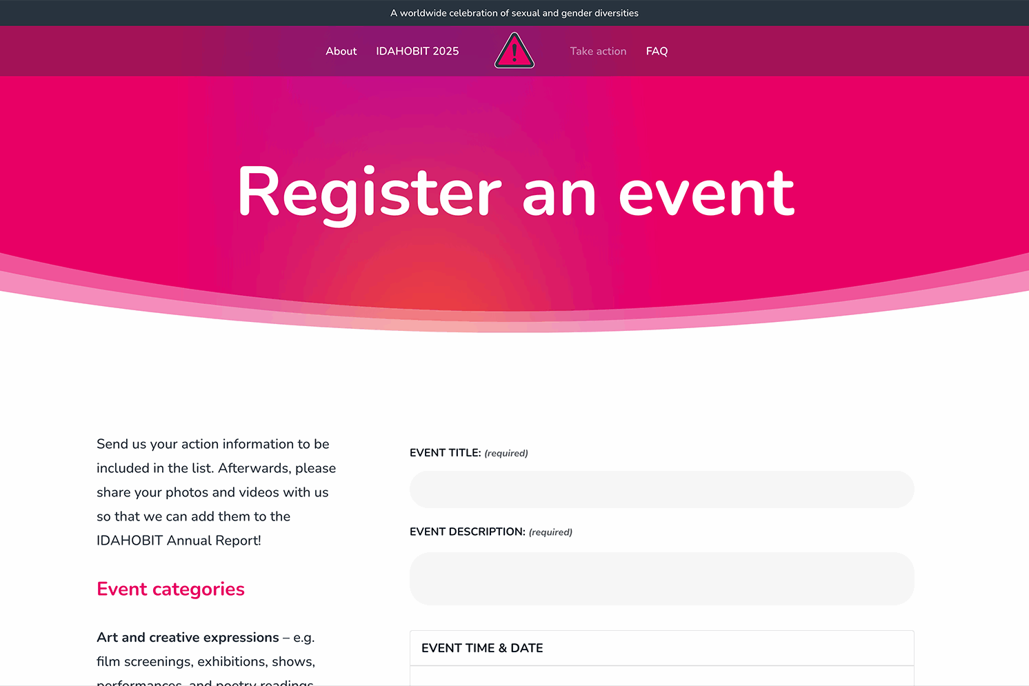 Register an event