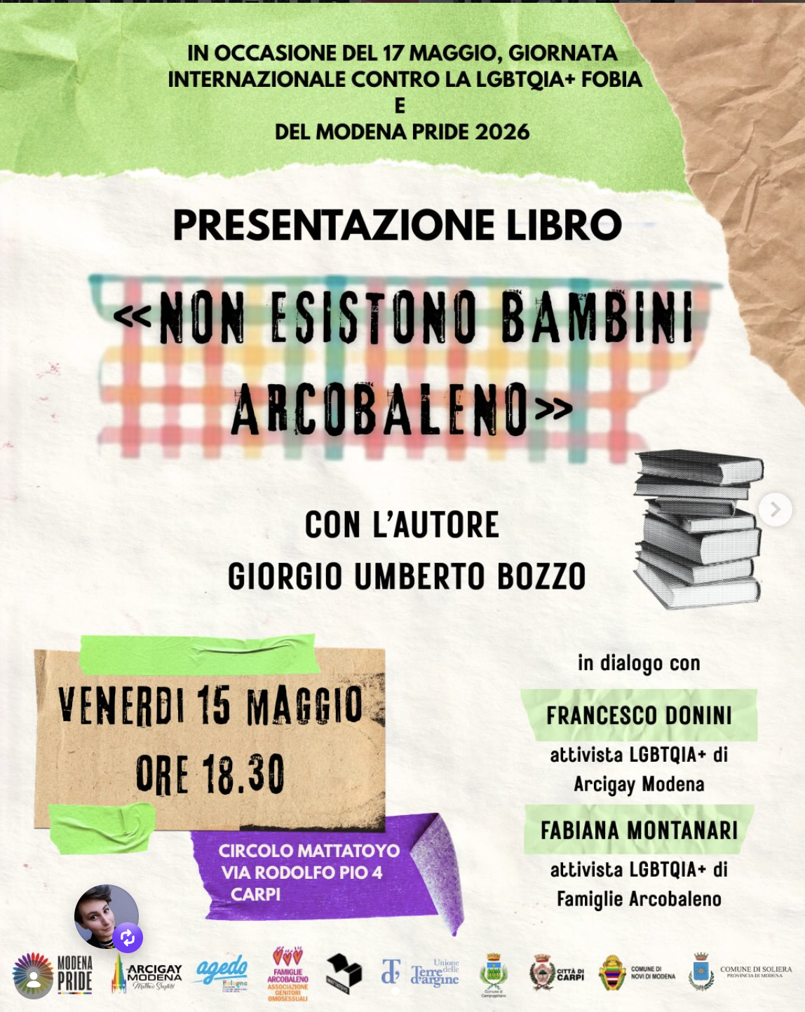 Presentazione del libro: “Non esistono bambini arcobaleno”